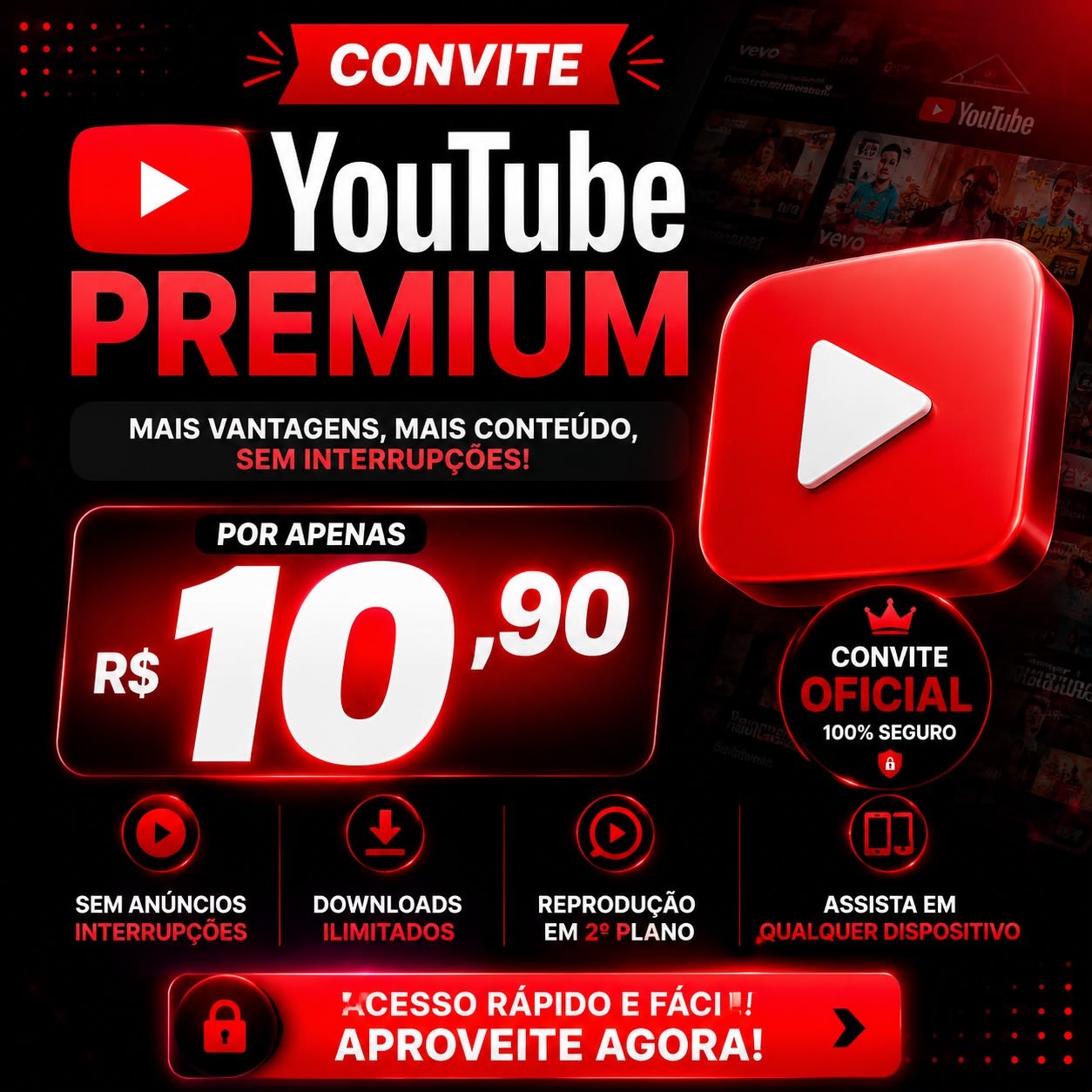 YOUTUBE PREMIUM (convite)