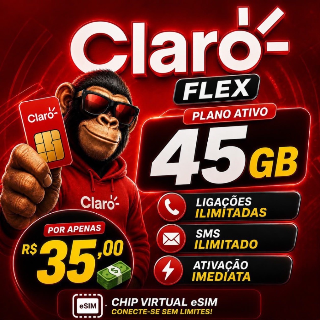 CLARO FLEX 45GB (ativação imediata)