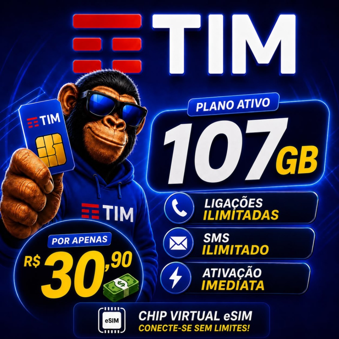 E-SIM TIM 107GB