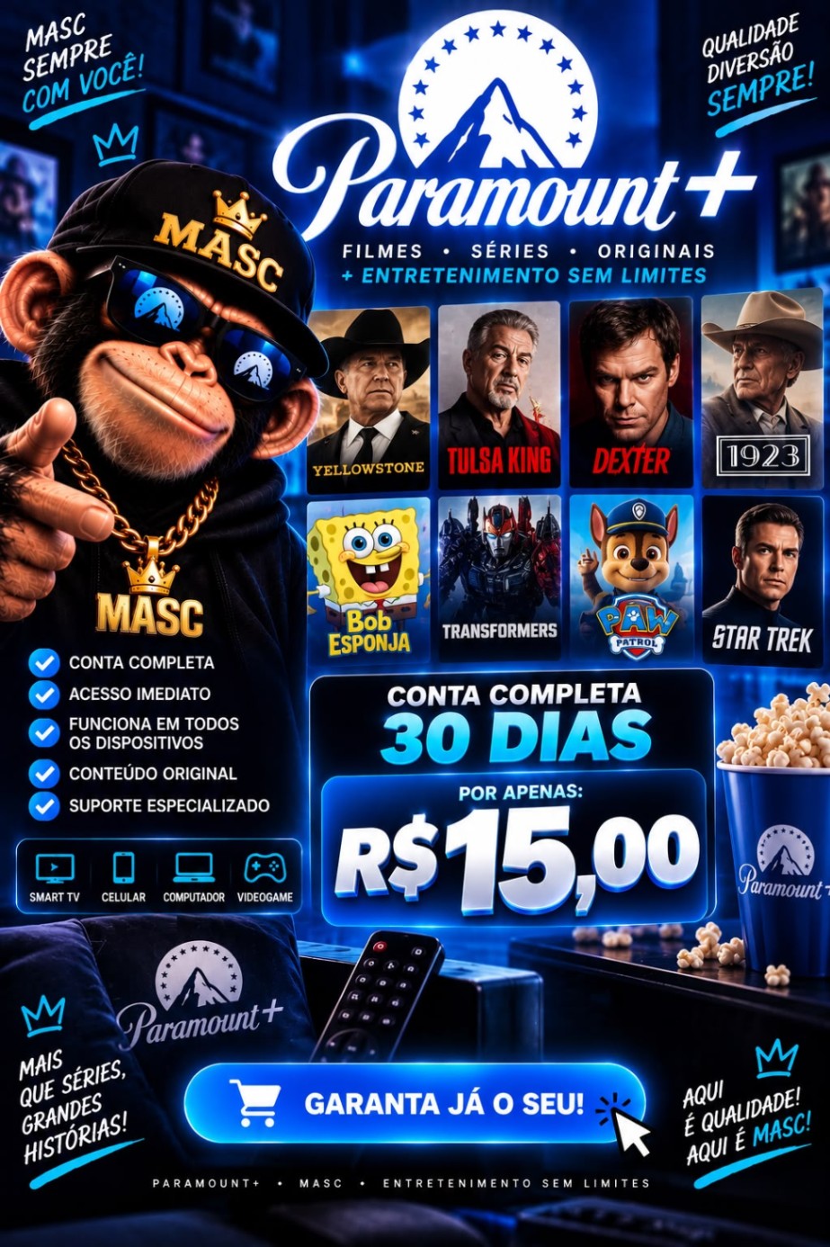 CONTA PARAMOUNT+ COMPLETA