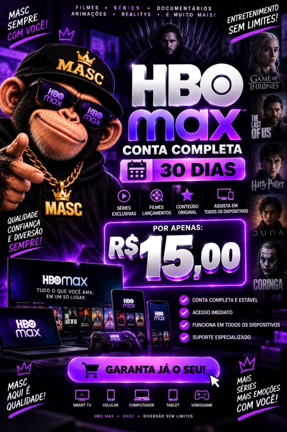CONTA HBO MAX COMPLETA