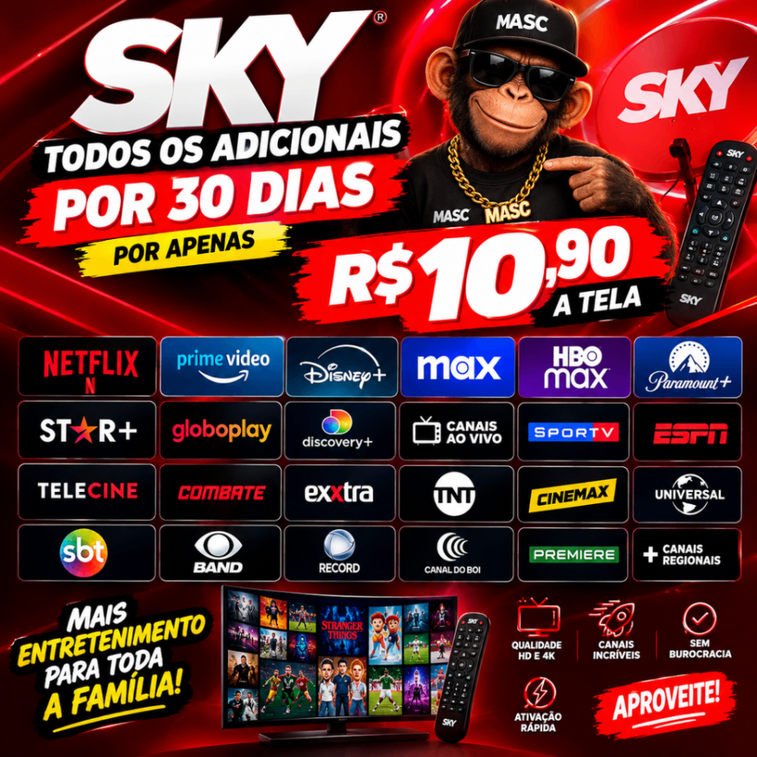 SKY+ Adicionais (Tela 30 Dias)